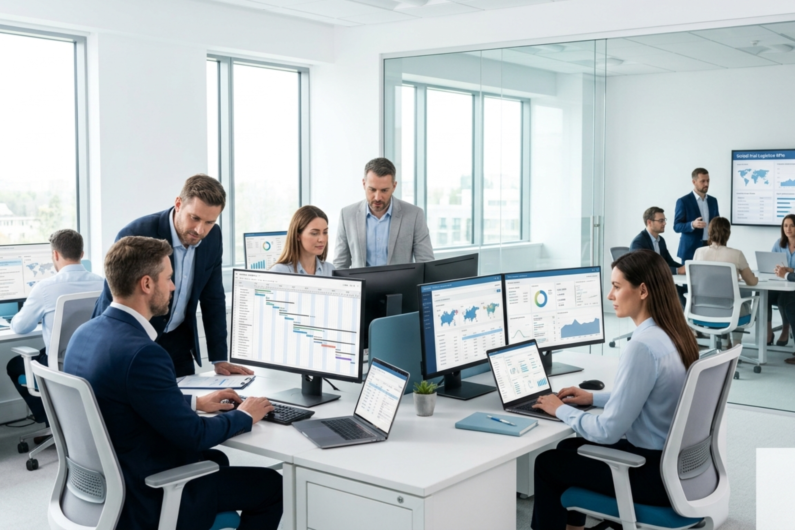 Clinical trial operations team managing multiple studies as CRO operational complexity increases during business growth